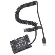 DR-E6 DC Coupler USB-C to LP-E6 Dummy Battery Power Adapter for Canon 80D Type C