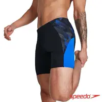 在飛比找momo購物網優惠-【SPEEDO】男 運動四角泳褲 Splice(黑/藍)