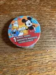 Peach Tree Magic Towel Expands In Water Mickey & Friends Disney ( New )