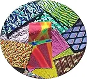 Assorted Dichroic on Black Glass Pieces - 96 COE, Made in America, 2 OZ.