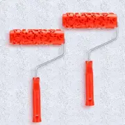 2 Pcs 7'' Texture Roller Pattern Paint Roller for Wall Decoration Classic Rub...