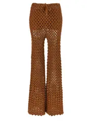 [Ermanno Scervino] Ermanno Scervino-Crochet Pantaloni Marrone-Donna XS