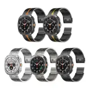 For Samsung Galaxy Watch Ultra 47mm Magnetic Buckle Titanium Bracelet Link Band