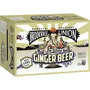 Brookvale Union Ginger Beer Low Sugar Cans 330mL x 24 pack