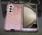 Glitter Pink Diamond Case F Samsung Galaxy Z Fold 6 5 4 3 With SWAROVSKI ELEMENT