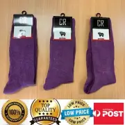 Quality Women Men Fashion Warm Merino Lamb Wool Socks, Light Purple, AU Stock