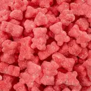 Sour Gummy Bears Candy, Gelatin-Free Pink Tutti-Frutti Teddies, 2-Pound Pack