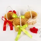 Mini Handheld Flower Pot Handmade Woven Flower Basket Home Living Room