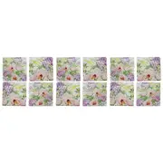 3x 4pc LVD Dolomite/Cork Coasters Spring Floral Home/Kitchen Decor 9.5cm Sqr