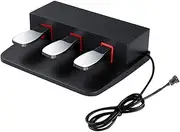 [Zreephy] 3-Pedal Unit For Digital Pianos, Portable 3-Pedal Board Compatible With Casio PX130 PX132 PX135 PX300 PX310 Pianos Keyboards (Black)