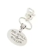 Be Still And Know Psalm 46 10 Charm Clip On Keychain, Faith Gift, Scripture Gift