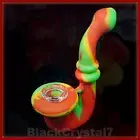 5 inch Unbreakable Green Red Silicone Sherlock Tobacco Smoking Bowl Pipes
