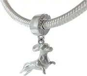 [Bolenvi] Dachshund Wiener Hound Dog 925 Sterling Silver Dangle Pendant X Charm Bead For Pandora & Similar Charm Bracelets or Necklaces, Sterling Silver, No Gemstone