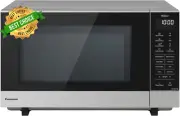 Panasonic NN-SF57QSQPQ 27L Inverter Microwave Silver 1000W Flatbed, 17 Menus