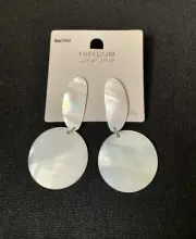 Freedom at Topshop white real shell earrings jewelry