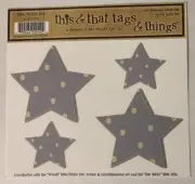 BLUE/WHITE DOT Die-Cut(4pc)My Mind Eye•This & That•Stars•Boy•Son•Child •Polkadot