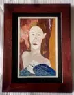 After Modigliani "Andrea" Stone Painting Mosaic Wall Decorative Antique Replica