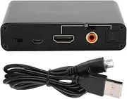 Audio Converter, Audio Return Optical Coaxial Digital to Analog DAC Converter Adapter Amplifier for Home Theater Teaching(Black)