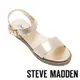 STEVE MADDEN-BELMONTE 一字帶素面涼拖鞋-金色