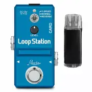 Rowin LN-332AS Looper 1/2 Time Reverse Guitar Effects Pedal TF SD Card Included