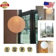 Handcrafted 60cm White Paper Lantern Shade - Artistic Interior Lighting Solution