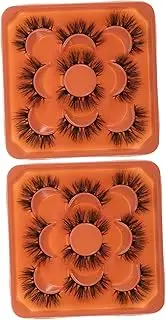KAILIKETIY 2 Sets Multi-layer Curling False Eyelashes Storage Barrel Lid Oil Barrel Lid Cover Seal Barrel Lid Thick False Eyelashes Curly Eyelashes Bucket Lid Lash Strips Black Imitation