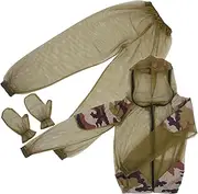 FRCOLOR Clothing Beekeeping Tool Beekeeping Clothes with Cap Household Gloves Outdoor Camping Accessories Fishing Glove Convenient Bee Suit Beekeeping Suit Mesh Army Green