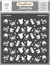CrafTreat Geometric Stencils for Painting on Canvas, Wall Art, Home Decor, Scrapbooking and Journal Notebook - Background - 6"X6" - Reuseable Pattern Stencil for Room Decor & Scrapbooking