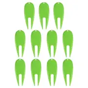 Golf Divot Tool, 12 Pack Plastic Golf Repair Tool Ball Marker for Golfer, Green