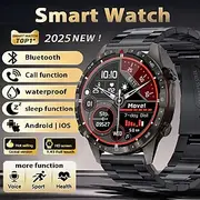 Alloy Outdoor Sports Smartwatch Men Compass 1.6inch 360360 HD Screen Bluetooth Call Health Monitoring Smart Watch Man