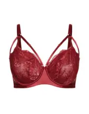 CITY CHIC Bra Size 16F / 38F Boudoir Strappy Lace Sexy Lingerie SOFT CUP