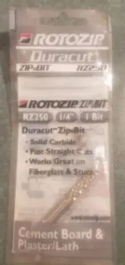 RotoZip RZ250 Solid Carbide Bit Cuts cement board stucco plaster & Fiberglass