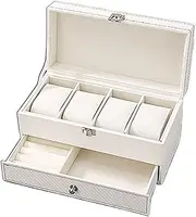 Watch Display Box Jewelry Box PU Leather Watch Storage Box Double Layer Large Capacity Watch Storage Box Watch Cases for Men FANDIAO