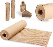 30cm×30m Honeycomb Brown Paper, Packing Paper for Mobile and Packaging, Gift Fragile Bubble Wrap Roll Substitute and Biodegradable Ecological Paper Bubble Wrap (Brown)