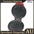 Mini Waffle Maker Nonstick Waffle Iron Sandwich Cake Baking Tray (US Round) AU