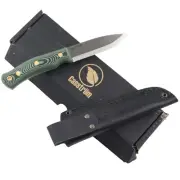 Casstrom No. 10 Swedish Forest Fixed Blade Knife Green Canvas Micarta Handle