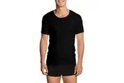 Holeproof Aircel Thermal Mens T-shirt Short Sleeve Tee Top MYQ31A Black Waffle Knit