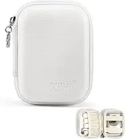 Digital Camera Case Compatible with CAMKORY/for Kodak PIXPRO/for Lecran/for VAHOIALD/for Canon IXUS 285 HS, Small Travel Cameras Storage Holder for Accessories SD Card (White)