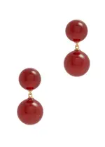 Lie Studio The Hannah Drop Earrings - Red ONE SIZE