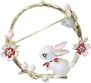 [DEARMAMY] Chic Bunny Brooch Pin Japanese Style Brooch Lapel Pin for Hats for Women