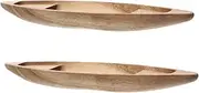 GLEAVI 2Pcs Wooden Boat Models Nautical Themed Fish Tank Decor Rustic Miniature Craft Wood Ornament for Home Office Living Room Display Boat Tabletop Decoration