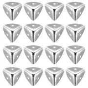 32Pcs Metal Box Corner Protector Edge Guard Protector 25 x 25 x 25mm Silver Tone