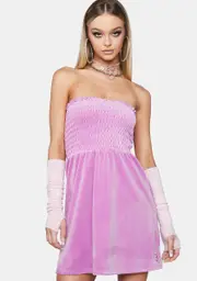[JUICY COUTURE] Smocked Velour Dress