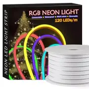 Neon Rope Lights,RGB LED Neon Outdoor Strip Lights Waterproof，APP Remote 16.4ft