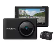 FineVu GX7000 Front and Rear, 2K+FHD, 3.5inch IPS LCD, Stravis Sensor, Dash Cam