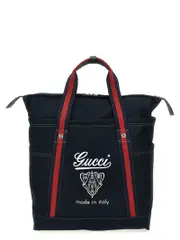 [Gucci] Gucci-Large Coat Of Arms Shopping Tote Blu-Uomo OS