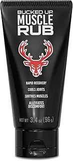 Bucked Up Muscle Rub | Effective Muscle and Joint Pain Relief Cream | Designed For Sore Muscles, Knee Pain, and Joint Discomfort | Recovery Solution For Athletes Seeking Fast Effective Relief | 3.4 oz
