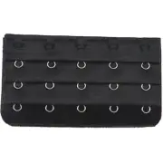 Black 5 Rows Hook and Eye Tape Extension Bra Strap Extender 5 Pcs for Women D7M2