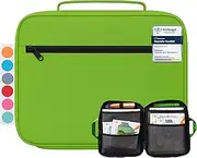 bunnyboo TipToi Bag - Space for up to 8 Books - TipToi Starter Set with Insert for Tiptoi Pen, TipToi Cable and Battery Compartment - Bag for TipToi Pen (Green)
