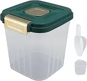 25 Liter/ 40 Lbs Rice Storage Container, Sealed Bin with Lid, Pet Food Flour Grain, White, 2 Counts, PP Material, for Kitchen/Pantry Organization (Yosooesoq2rct8a-13)